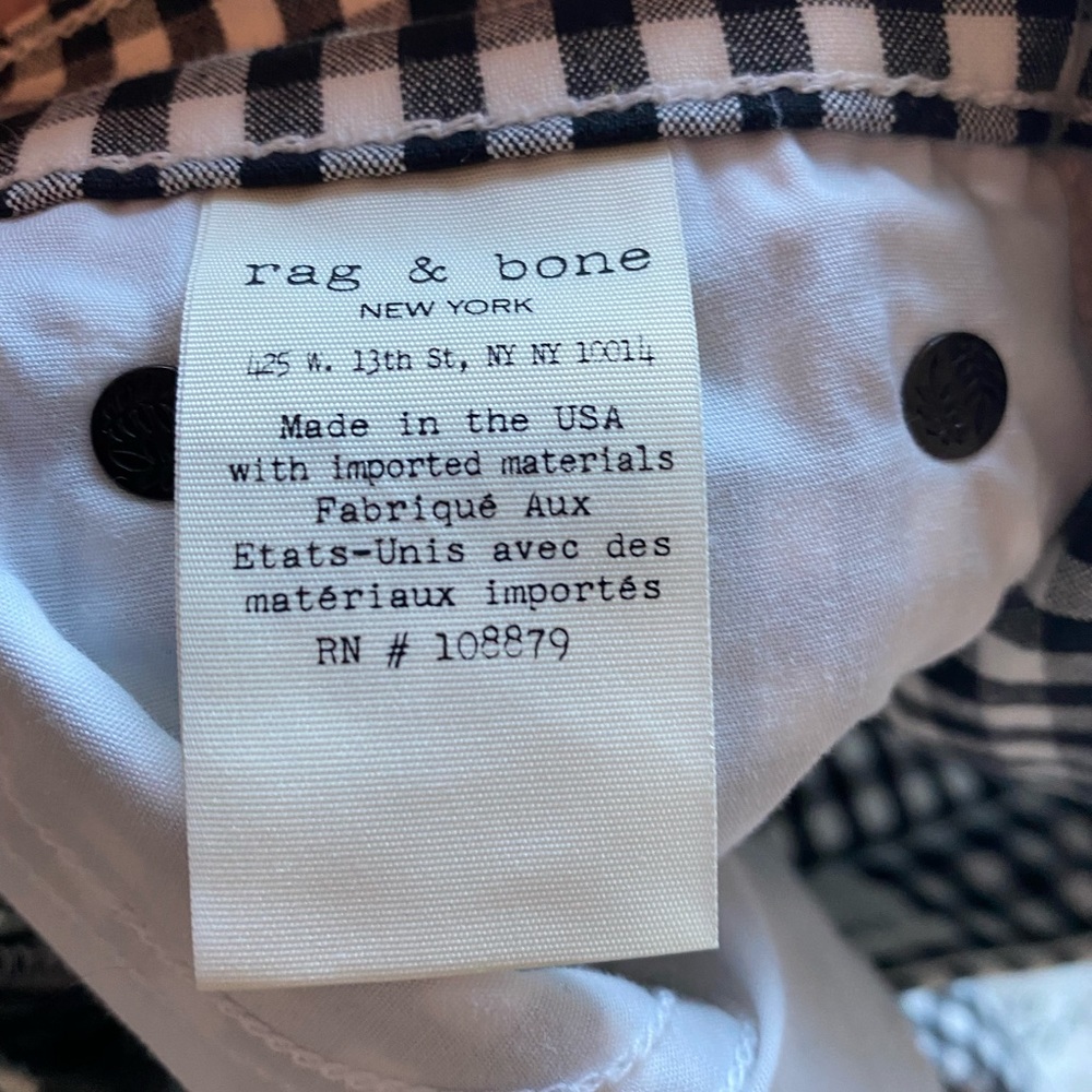 Gingham Rag&Bone Pants 27 - Picture 4 of 5